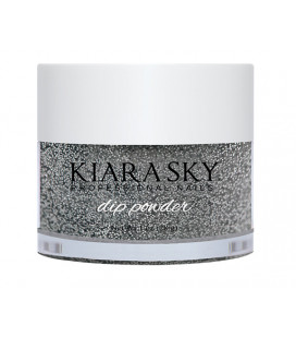 Kiara Sky Dip Powder - Pudra colorata Sterling Glitter Argintiu