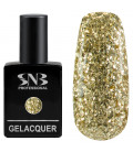 SNB Gelacquer Lac semi-permanent 191 Glitter auriu