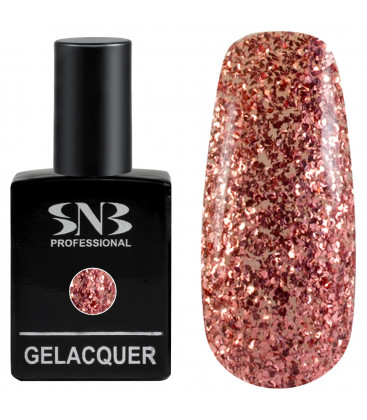 SNB Gelacquer Lac semi-permanent 193 Glitter Rosu
