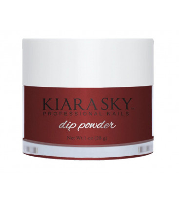 Kiara Sky Dip Powder - Pudra colorata Rustic Yet Refined- Rosu cu Sclipici