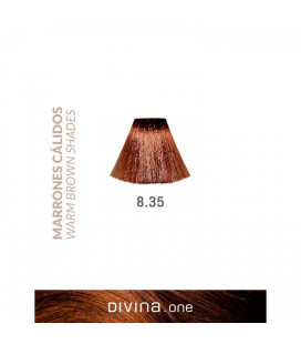 Vopsea de par 8.35 Walnut Brown 100 ml Divina.One Eva Professional