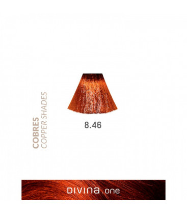 Vopsea de par 8.46 Cointreau Coppery 100 ml Divina.One Eva Professional