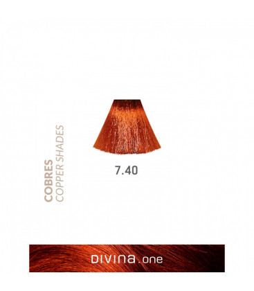 Vopsea de par 7.40 Bourbon Coppery 100 ml Divina.One Eva Professional