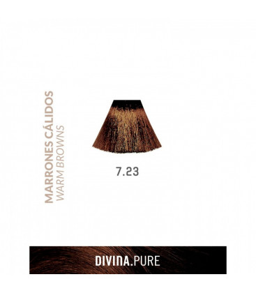 Vopsea de par fara amoniac 7.23 Light Mediterranean Sand 60 ml Divina.Pure Eva Professional