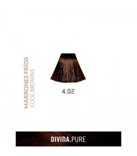 Vopsea de par fara amoniac 4.02 Brown 60 ml Divina.Pure Eva Professional