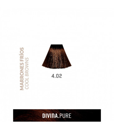 Vopsea de par fara amoniac 4.02 Brown 60 ml Divina.Pure Eva Professional