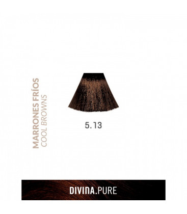 Vopsea de par fara amoniac 5.13 Chestnut Brown 60 ml Divina.Pure Eva Professional