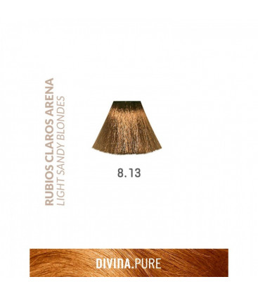 Vopsea de par fara amoniac 8.13 Light Sandy Blonde 60 ml Divina.Pure Eva Professional