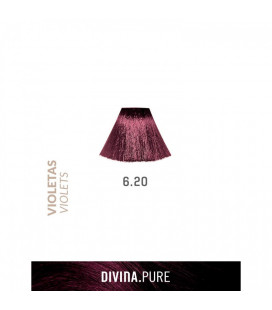 Vopsea de par fara amoniac 6.20 Violet 60 ml Divina.Pure Eva Professional