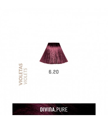 Vopsea de par fara amoniac 6.20 Violet 60 ml Divina.Pure Eva Professional