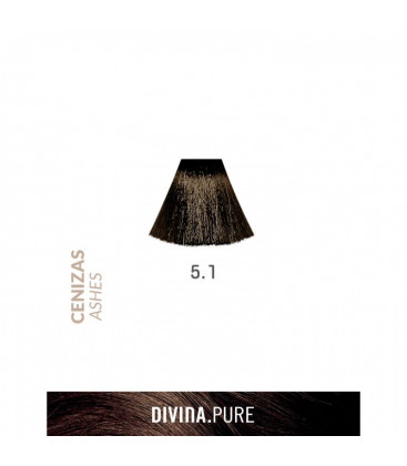 Vopsea de par fara amoniac 5.1 Darkest Ash 60 ml Divina.Pure Eva Professional