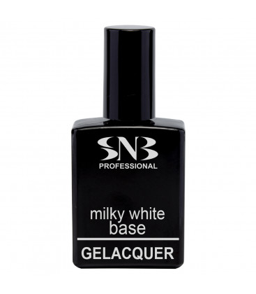 SNB Milky White Gelacquer Baza pentru oja semipermanenta