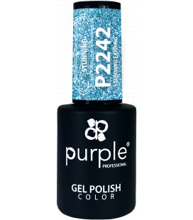 Oja Semipermanenta PURPLE Glitter Albastru P2242 10 ml