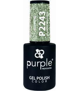 Oja Semipermanenta PURPLE Glitter Verde P2243 10 ml