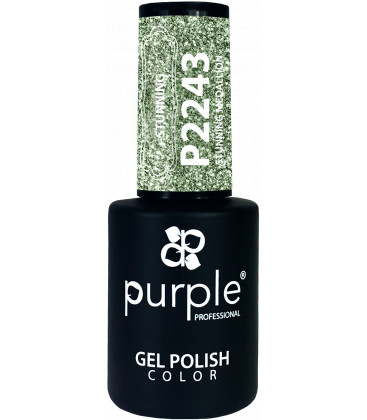 Oja Semipermanenta PURPLE Glitter Verde P2243 10 ml