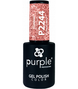 Oja Semipermanenta PURPLE Glitter Caramiziu P2244 10 ml