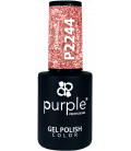 Oja Semipermanenta PURPLE Glitter Caramiziu P2244 10 ml