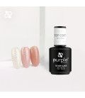 Top Coat cu Fulgi Argintii pentru Oja Semipermanenta Purple 15 ml