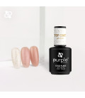 Top Coat cu Fulgi Aurii pentru Oja Semipermanenta Purple 15 ml