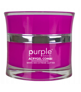 Acrygel Combi Alb Glitter Multicolor Purple 50 gr