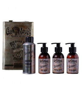 SHAVING GAS MONKEY Set Profesional Complet pentru RAS si INGRIJIRE BARBATI - BEARDBURYS