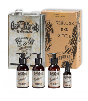 BEARD GAS MONKEY Set Profesional Complet pentru BARBA si INGRIJIRE BARBATI - BEARDBURYS