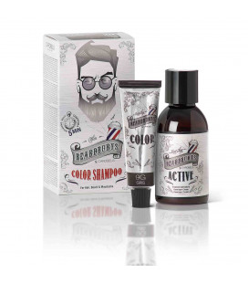 COLOR SHAMPOO Vopsea Demipermanenta pentru Par, Barba si Mustata -Culoare GRI 9G BEARDBURYS