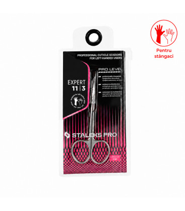 Forfecuță pentru cuticule STALEKS EXPERT 11 TYPE 3, pentru stângaci, 23 mm