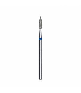 Capăt Freză Diamantată STALEKS EXPERT, Formă Flacără Ascuțită, Albastru, 2,1 mm / 8 mm
