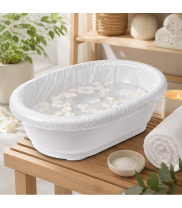 Saci pentru bazin de pedichiură cu elastic &ndash; set 100 bucăți