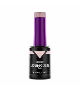 Polygel Lichid Nude Perfect Nails 8 ml – HEMA Free, pentru Întărire și Extensii Scurte