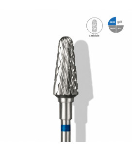 Freza din Carbură Con Trunchiat Albastră STALEKS EXPERT 6 mm / 14 mm pentru Manichiură și Pedichiură