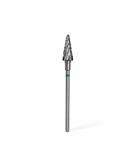 Freză Carbură Con Verde STALEKS EXPERT 6 mm / 14 mm, pentru Manichiură, Pedichiură și Podologie