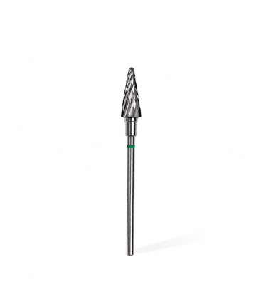 Freză Carbură Con Verde STALEKS EXPERT 6 mm / 14 mm, pentru Manichiură, Pedichiură și Podologie