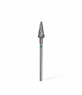 Freză Carbură Con Verde STALEKS EXPERT 6 mm / 14 mm, pentru Manichiură, Pedichiură și Podologie