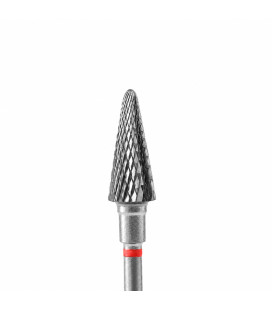 Freză din Carbură Con Roșie STALEKS EXPERT 6 mm / 14 mm pentru Manichiură și Pedichiură