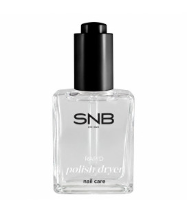 Sticlă SNB Rapid Polish Dryer 15 ml cu pipetă și capac alb pentru uscare rapidă a lacului de unghii