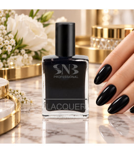 Lac de unghii SNB Negru NLC27, 15 ml, cu aplicator.