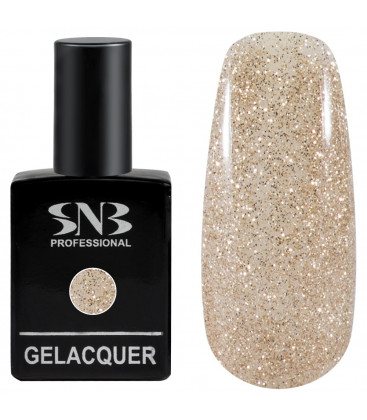 SNB Gelacquer Lac semi-permanent 02 Glitter Gold