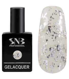 Oja Semipermanenta Incolora cu Folie Argintie SNB GLlF12 15 ml